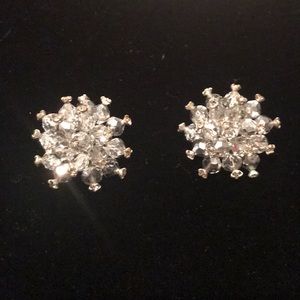 Vintage rhinestone and bead clip-on earrings